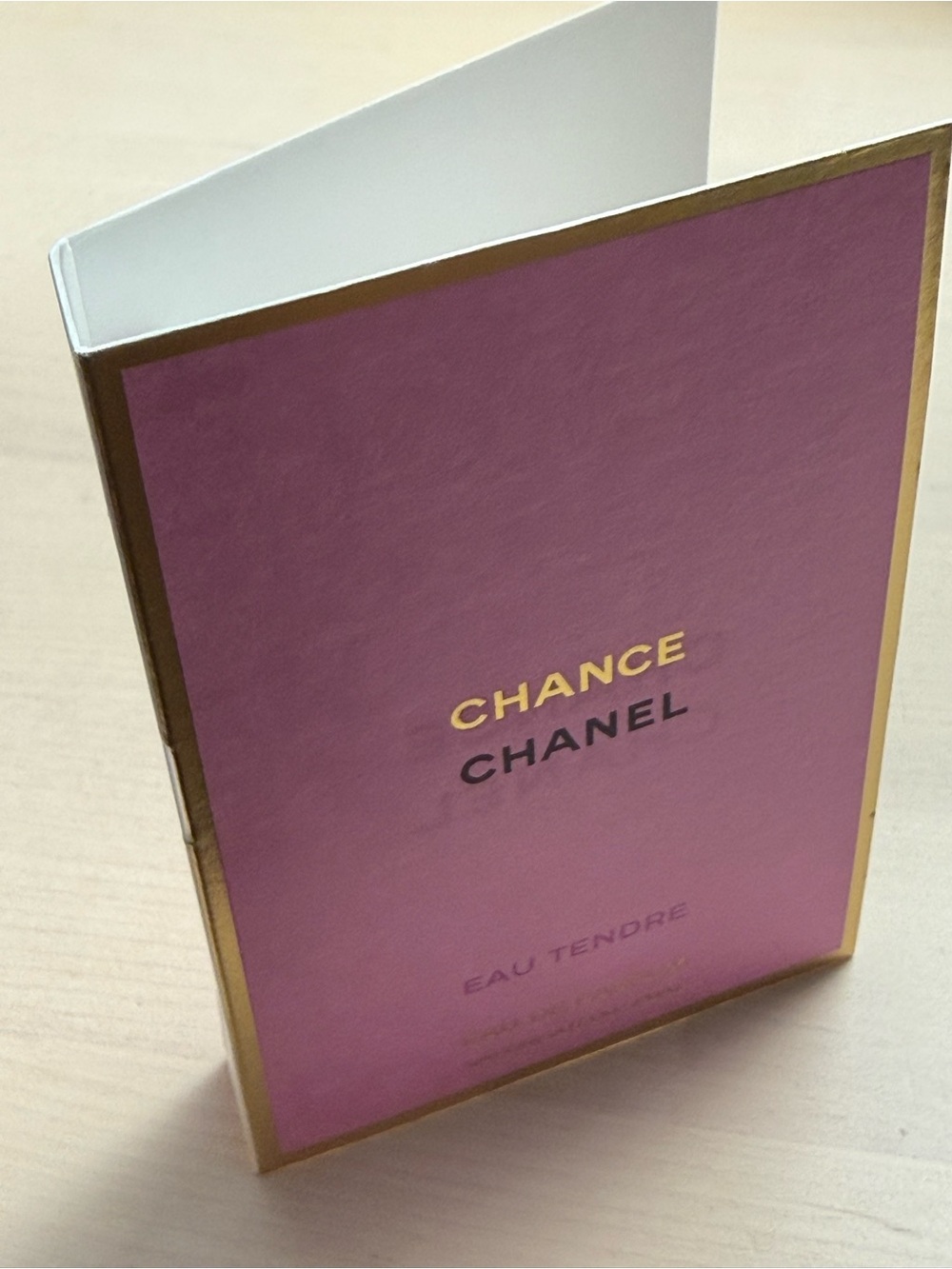CHANEL Chance Eau Tendre Card - Pink & Gold Accents